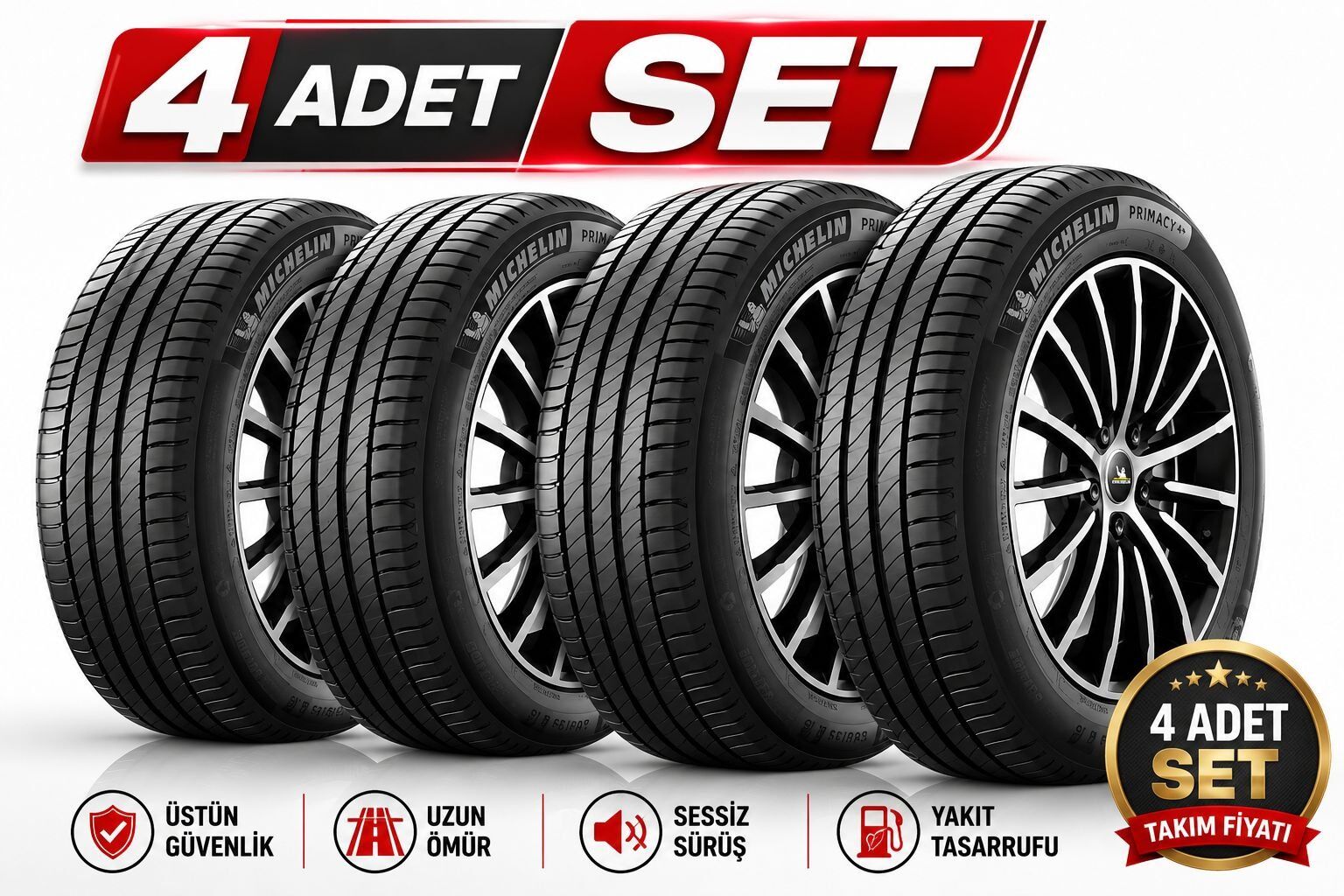 195/55R16 87H Primacy 4+ Oto Yaz Lastiği (Üretim 2026)