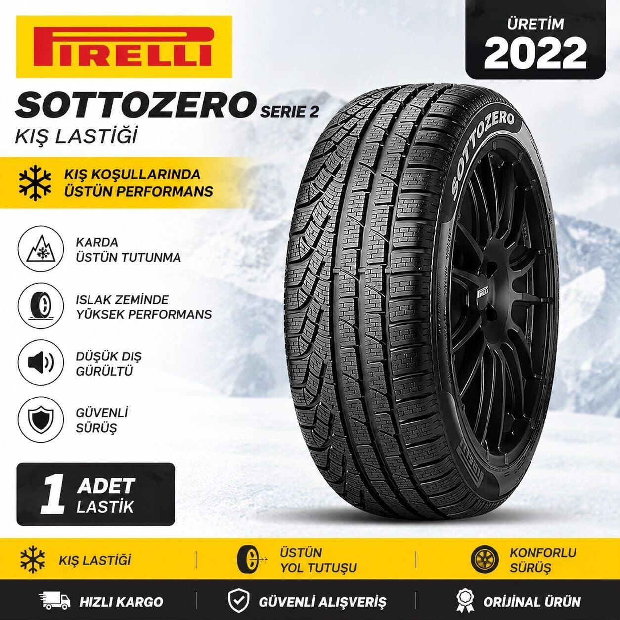 285/30R19 98V XL MO W240 Sottozero Serie 2 Kış Lastiği (Pirelli Kış Lastiği) (Üretim 2022)